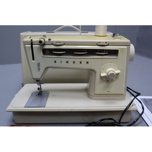 800 - Vintage Cased Working Singer 514 Sewing Machine complete with Accessories and Manual