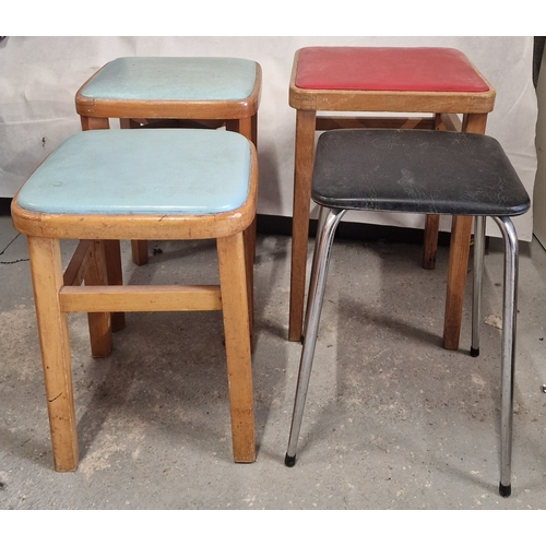 652 - Four Vintage Stools. NO POSTAGE ON THIS ITEM