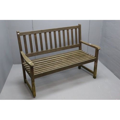 638 - Vintage Wooden Garden Bench (48” x 36” x 21”). NO POSTAGE ON THIS ITEM