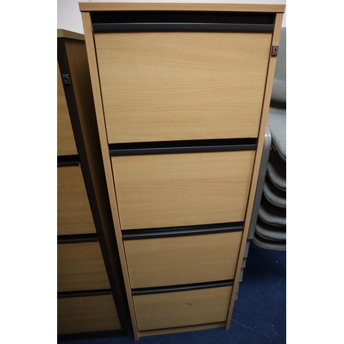 584 - Good Solid Four Drawer Filing Cabinet (no key present) approx 52