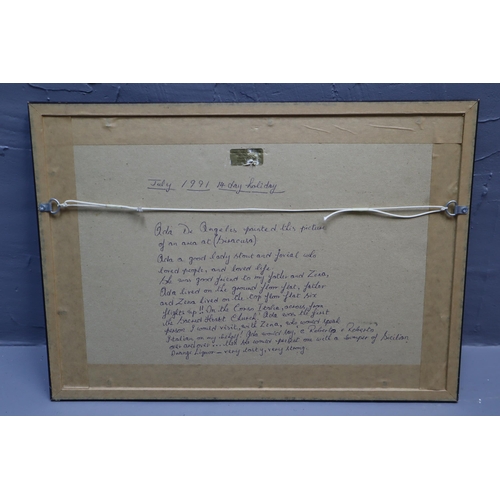 368 - A Framed and Glazed Original Watercolour on Paper Depicting Syracuse/Siracusa, By Artist Ada De Ange... 