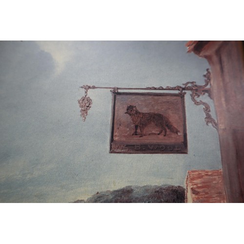 369 - Large Gilt Framed Hunting Scene Print (frame a/f) 34