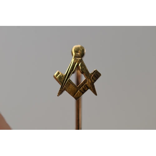 4 - A Hallmarked 9ct Gold Masonic Tie Pin