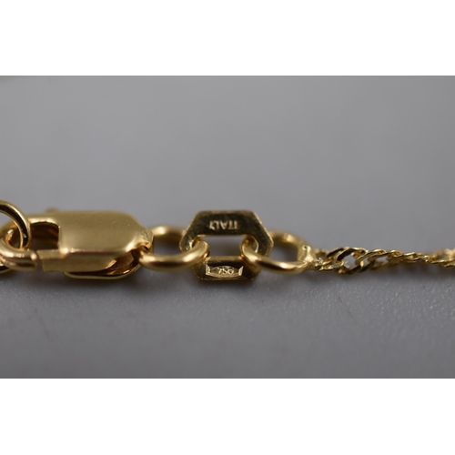 7 - Gold 750 (18ct) Chain (Length 19