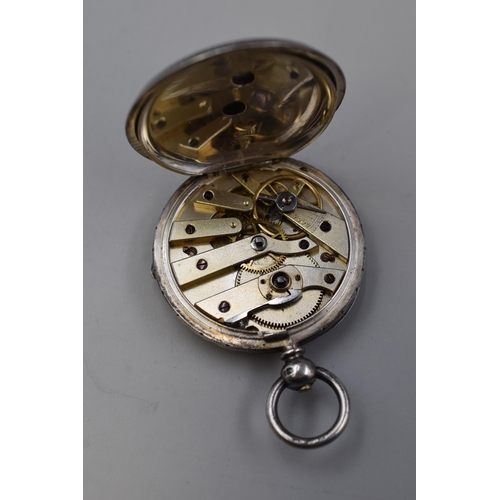 12 - Hallmarked Birmingham Silver Cased Pocket Watch (Spares or Repairs)