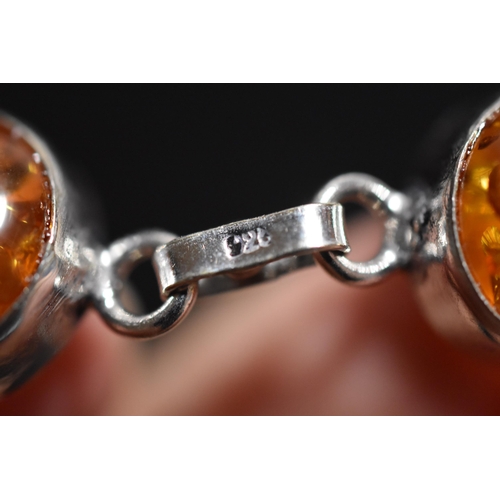 27 - Baltic Amber Gemstone 925 Silver Necklace 18 inch