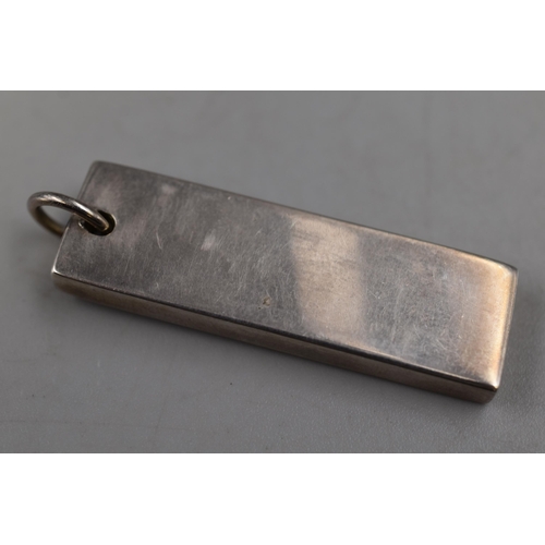 31 - Hallmarked London Silver Ingot Pendant (30.78 grams)