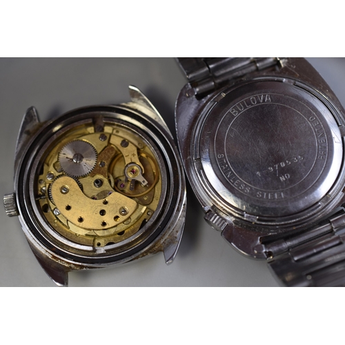 33 - Bulova Automatic 23 Jewels Watch Head (Working but Missing the Rotar) and a Bulova Accutron Quartz G... 