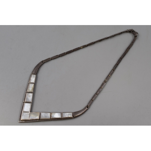 265 - Silver 925 Marked V Shape Necklace