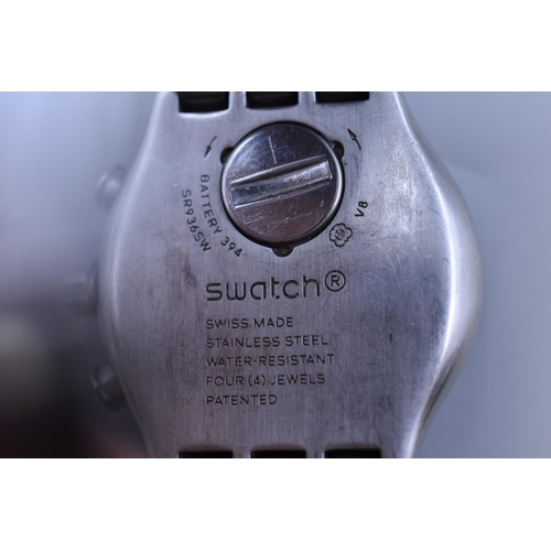 108 - Swatch Men's Chronograph Watch with Original Strap (Working)