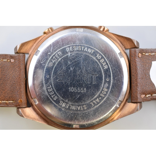 113 - Sprit 10 Bar Quartz Large Head Gents Watch on Leather Strap (Working)