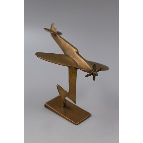 298 - Brass Trench Art Plane