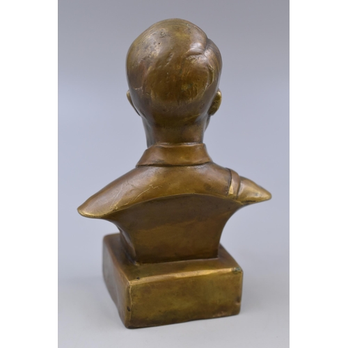 306 - Small Brass Trench Art Statue head of Hilter