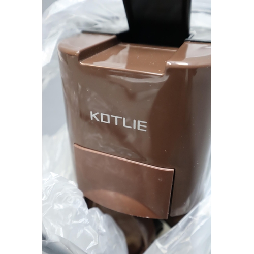 622 - Brand New Boxed Kotlie Multi Capsule Coffee machine complete with manual powers on when tested