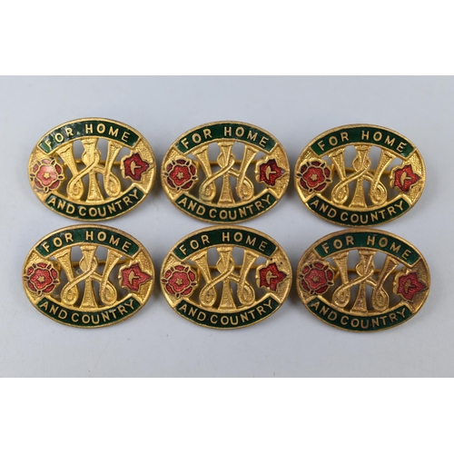 309 - Six WI 'For Home and Country' Enamelled Badges