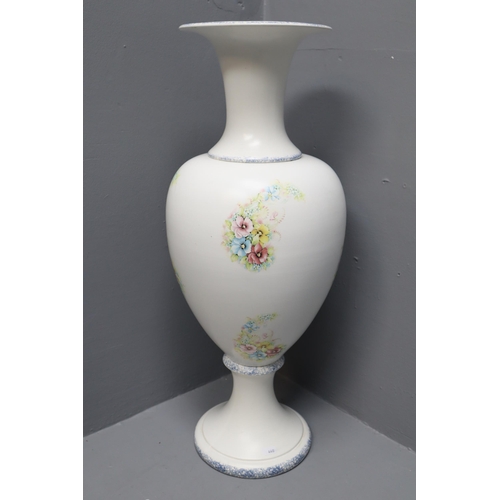 379 - Large Ceramic Floral Floor Standing Vase (27