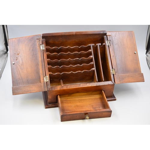 382 - Edwardian Wood Cased Desk Letter Rack / Cabinet (13