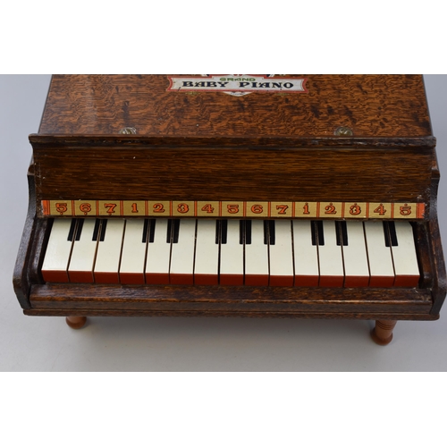 390 - Vintage Grand Baby Piano works but will require some attention