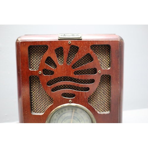 635 - Vintage Style Wood Cased Bush Radio (Working) 13