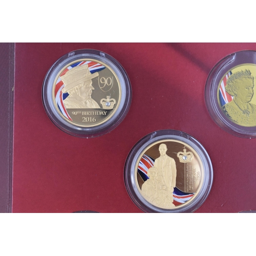 178 - A Set of Two Queen Elizabeth II Gold Plated Commemorative Coins (Incomplete), In Presentation Pack