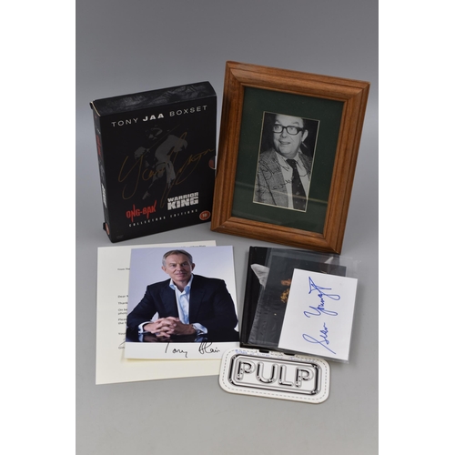 202 - A Selection of Various Autographed Items To Include Autograph Book (Autographs Unrecognised), Jarvis... 