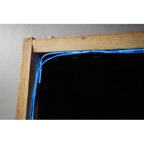 416 - A Counter-Top Illuminted Display Board With Blue LED Strip, Lights Up When Tested. Approx 29