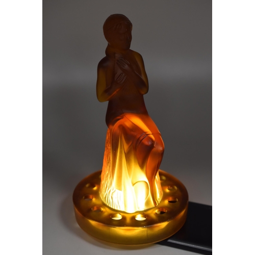 357 - Vintage Treacle Glass Art Nouveau Statue 8