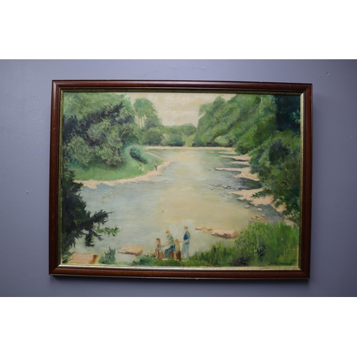 430 - A Selection of Eleven Pieces of Artwork To Include Original Oil On Board Depicting River Derwent, Fr... 