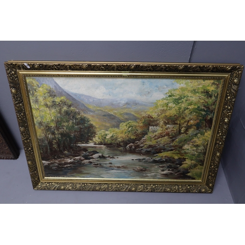 430 - A Selection of Eleven Pieces of Artwork To Include Original Oil On Board Depicting River Derwent, Fr... 