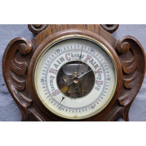 431 - Vintage Hand Carved Barometer/Weather Station 26