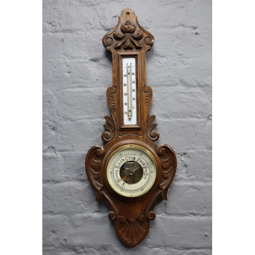 431 - Vintage Hand Carved Barometer/Weather Station 26