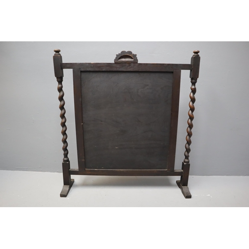 718 - Vintage Oak Barley Twist Fire Screen 29