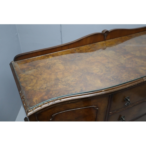 728 - Heron Sideboard / Buffet With Glass Top. NO POSTAGE ON THIS ITEM