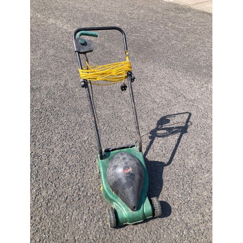 731 - Power Devil 1000w electric lawn mower (missing grass box working when tested). NO POSTAGE ON THIS IT... 