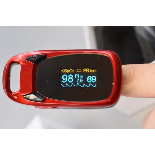 462 - Brand New Working Boxed Pulse Oximeter with Digital Readout and instructions