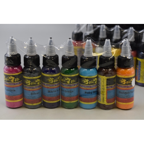 464 - Fourteen Bottles of New 30ml Bottles of Tattoo Ink