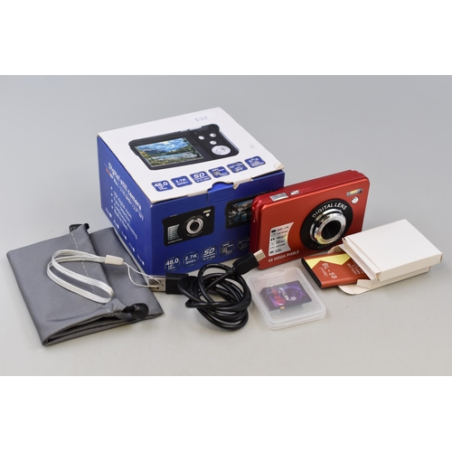 465 - Brand New Boxed Digital Still Camara 16x Digital Zoom, Face Detection, Continuous Shooting, Built In... 