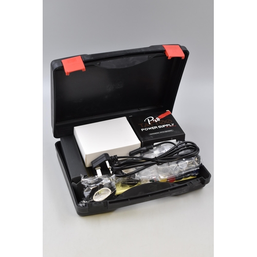 478 - New Solong Pro Tattoo Kit with Needle Cartridges, Power Supply Case and More