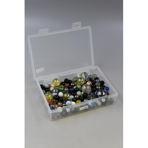 503 - A box full of vintage marbles (various sizes)