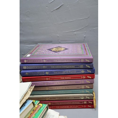 922 - Large mixed lot of reading materials including: Three books on Lancashire Villages, Ten Treasures of... 