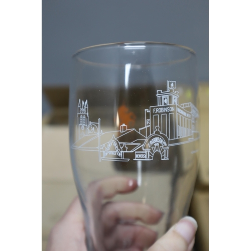 602 - Large Selection of Branded Beer Glasses including Amstel, Carling, and Unicorn