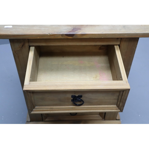 688 - Wooden 3 Drawer Bedside Unit Approx 26