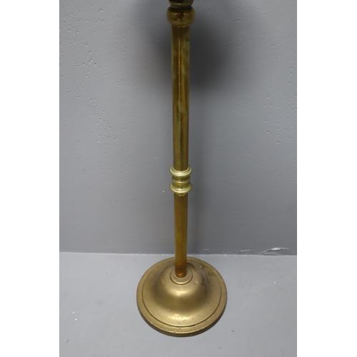 403 - A Brass Ashtray, Sitting on Brass Column. Approx 25.5