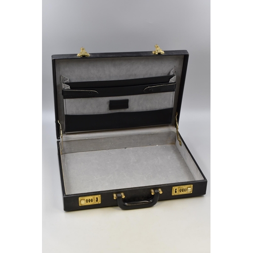 860 - Fine Quality Combination Lock Briefcase with Sectional Storage Section inside (combination can be ch... 