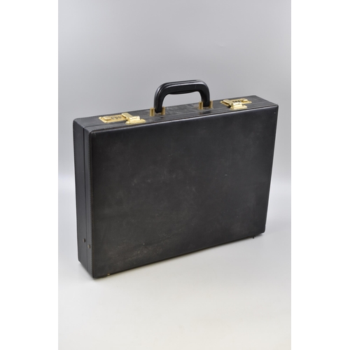 860 - Fine Quality Combination Lock Briefcase with Sectional Storage Section inside (combination can be ch... 