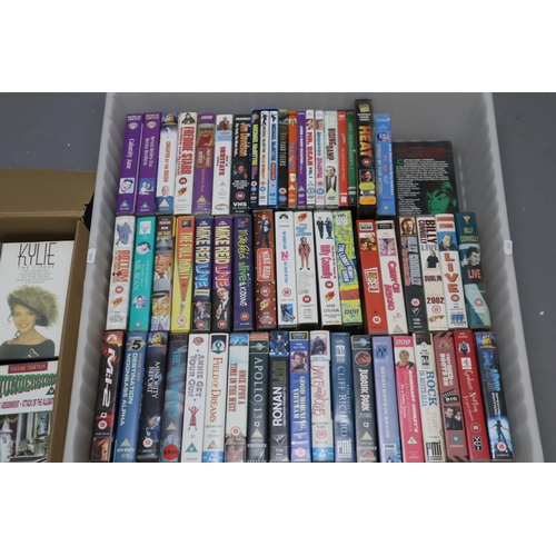 935 - Large selection of VHS videos approx 70 and 15 DVDs to include Billy Connolly, Michael McIntyre, Mik... 