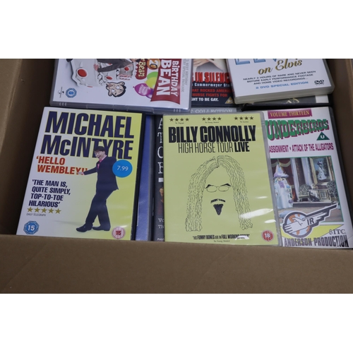 935 - Large selection of VHS videos approx 70 and 15 DVDs to include Billy Connolly, Michael McIntyre, Mik... 