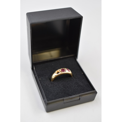 2 - Hallmarked Birmingham 18ct Gold Ring (Size L) Complete with Presentation Box