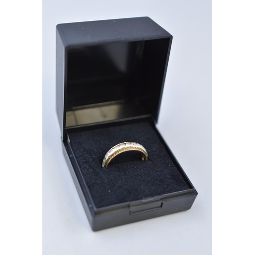 3 - Hallmarked 375 (9ct) Gold Eternity Ring (Size L) Complete Presentation Box