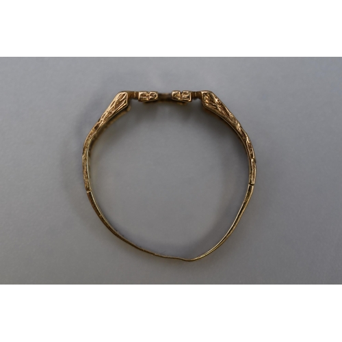 5 - Gold 'MUM' Ring 9ct (Size T)